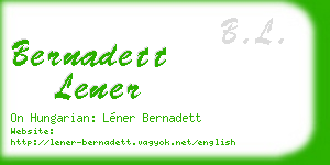 bernadett lener business card